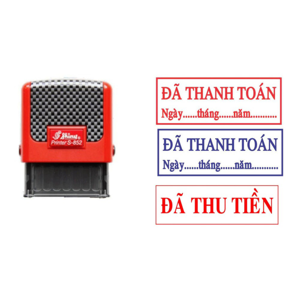 Khắc dấu đã thu tiền, đã thanh toán cán S852 Khắc dấu đã thu tiền, đã thanh toán cán S852
