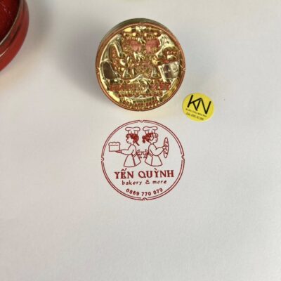 Dấu in nhiệt lên bánh