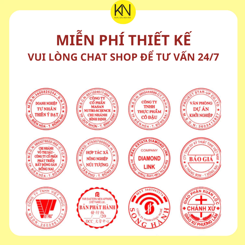 Khắc con dấu tròn doanh nghiệp cán dấu shiny s542, mặt dấu kt 36x36mm Khắc con dấu tròn doanh nghiệp cán dấu shiny s542, mặt dấu kt 36x36mm