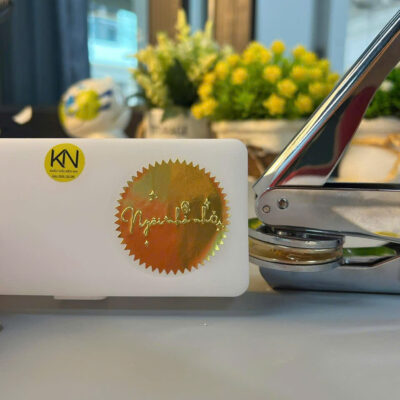 Dấu dập nổi cán kẹp cầm tay