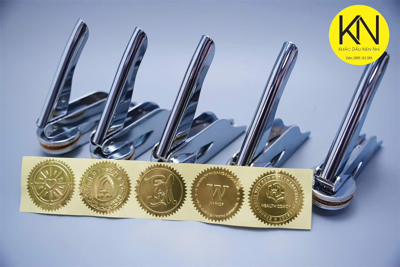 Dấu dập nổi cán kẹp cầm tay