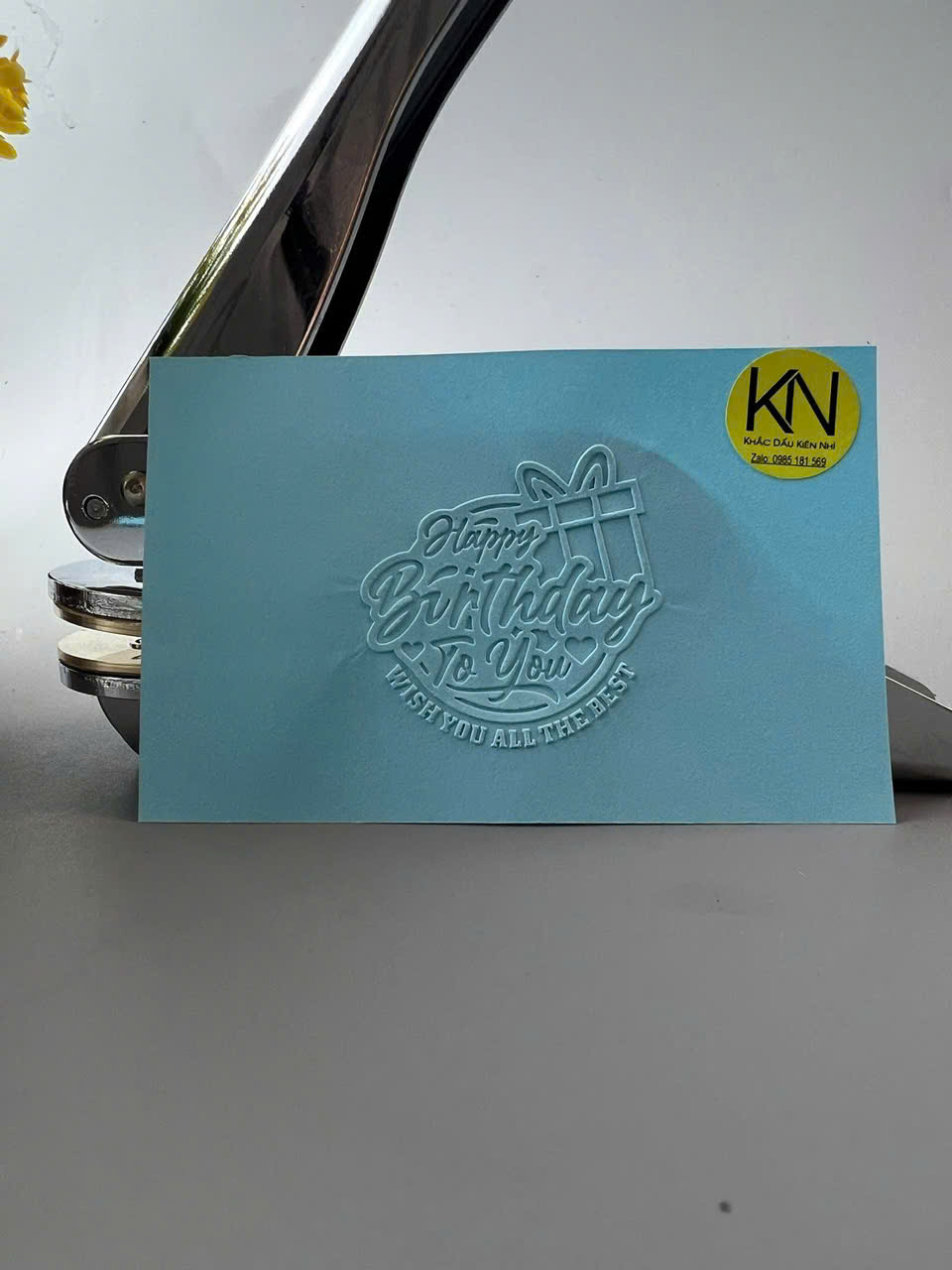 Dấu dập nổi cán kẹp cầm tay