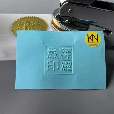 Dấu dập nổi cán kẹp cầm tay