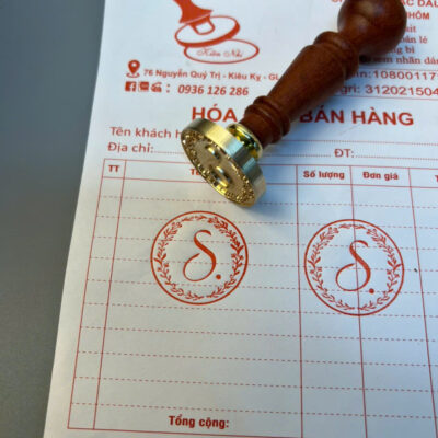 Dấu đồng cán gỗ