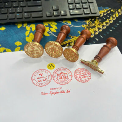 Dấu đồng cán gỗ