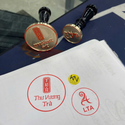 Dấu đồng cán gỗ