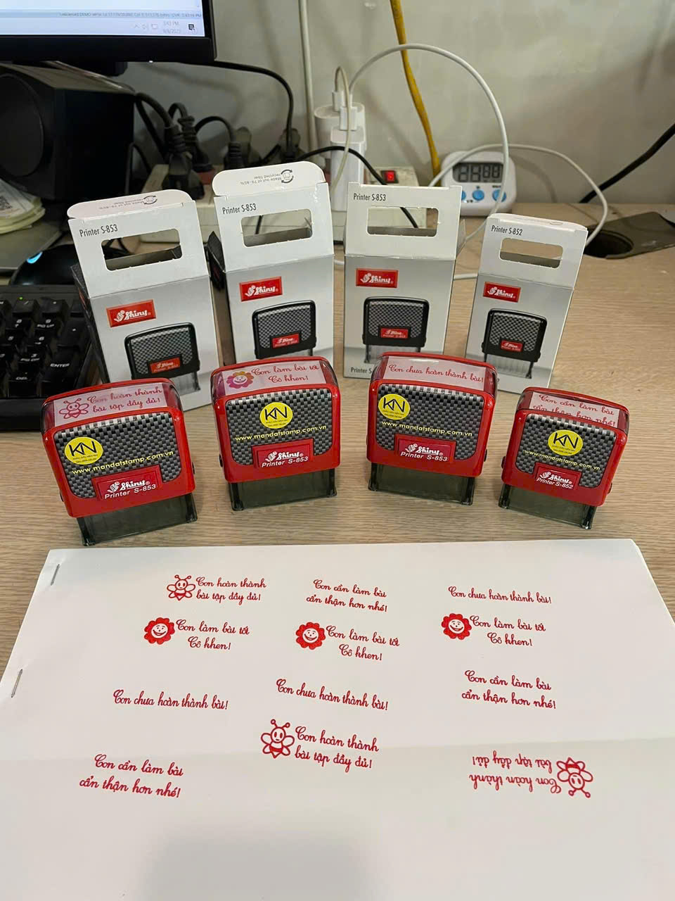 Khắc dấu nhận xét tiểu học